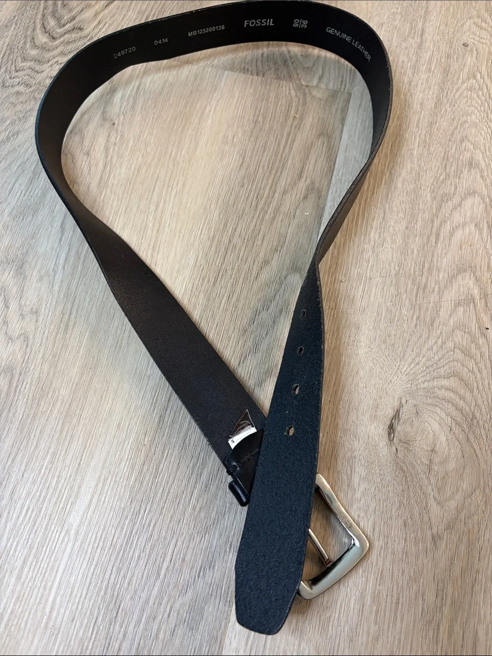 Fossil Men's Joe Black Leather Belt Size 36/90 business casual classic essential